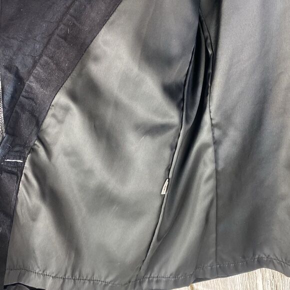 Char and Sher Suede Leather Jacket Black Size 8 - Picture 6 of 8